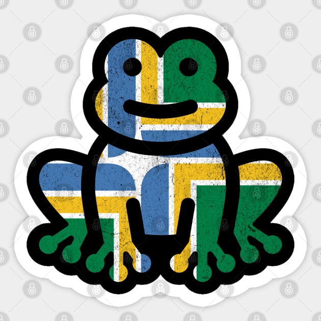 Portland Frog Symbol of Resistance Oregon Pride Design Sticker by Yesteeyear